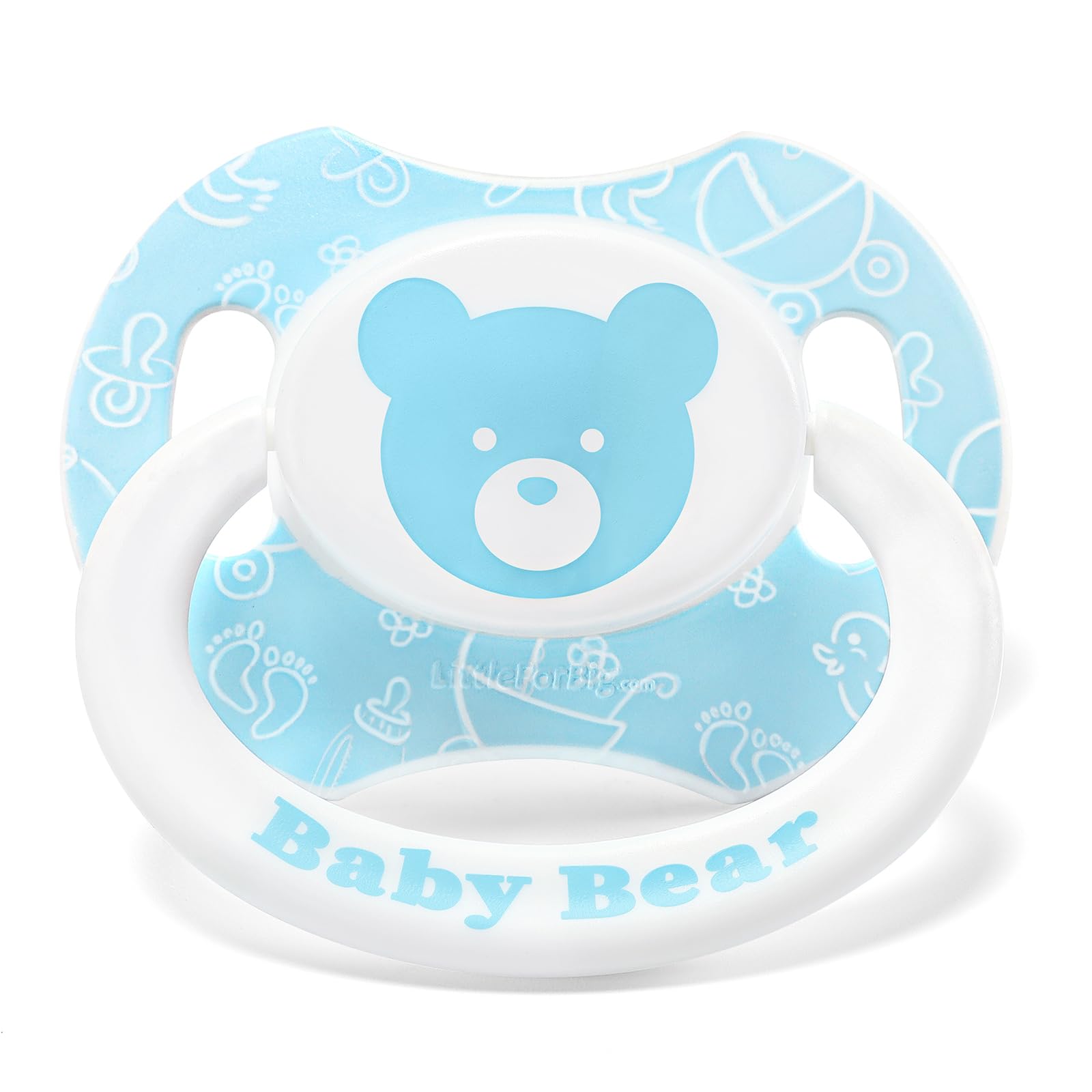 

LittleForBig Adult Pacifier, 2nd Generation, Cute Bear Design with Dustproof Cover