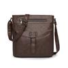 Lightweight Retro Messenger Bag Women's Bag Large Capacity Crossbody Bag PU Shoulder Bag