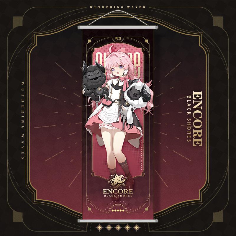 Wuthering Waves Scroll Poster Jinhsi Rover Changli Carlotta Montelli Verina Camellya Hanging Printing Decoration