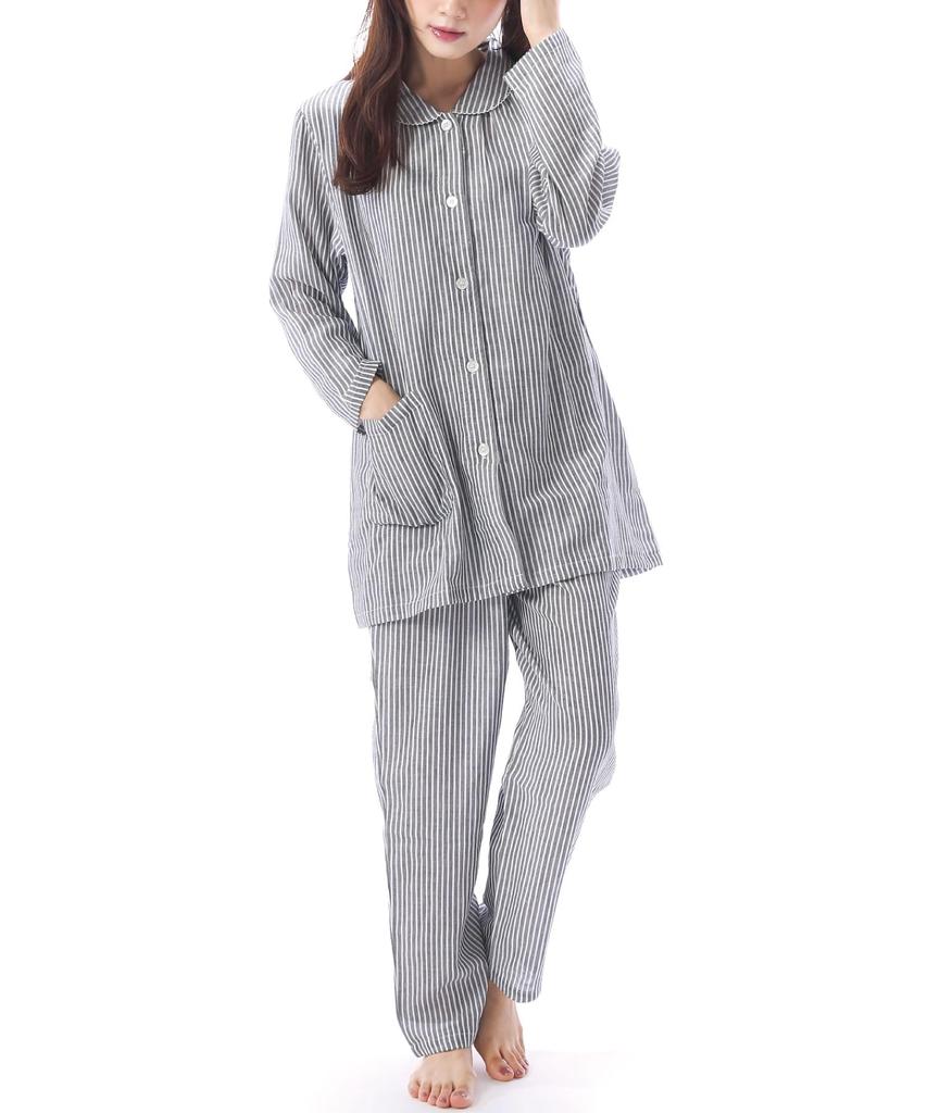 ON NISHIKI Long Sleeve Cotton Double Made with Premium Combed Top and Bottom and Perfect for Spring and Autumn Loungewear Size Women's Pajamas, 100%
