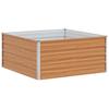 Raised Bed Light Brown 100 X 100 X 45 Cm Galvanized Steel