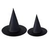 Halloween Black Wizard and Witch Hat - Pointed Oxford Cloth Party Decoration for Children & Adults