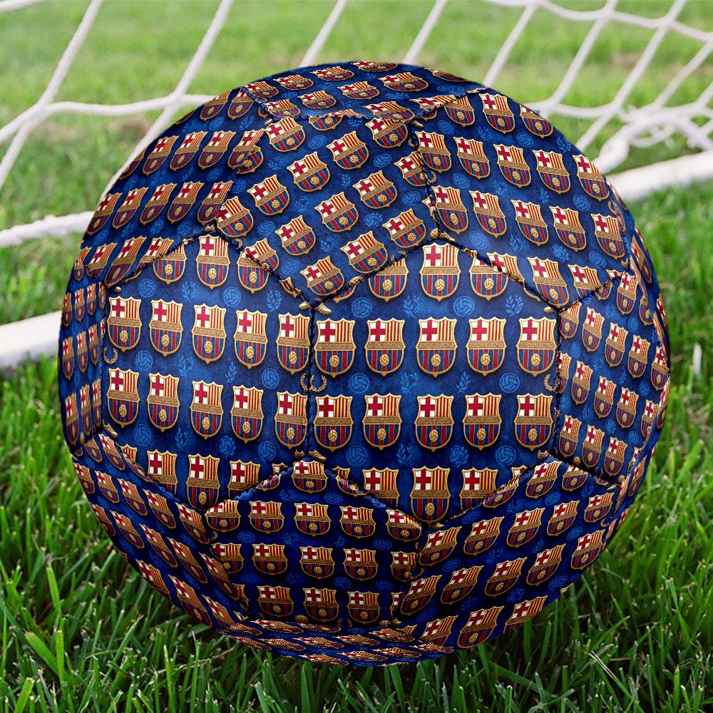 FOOTBALL Club Barcelona Print Size 5 Soccer Ball, Standard Match Football for Sports Game and Team Practice, Ideal Gift for Soccer Fans