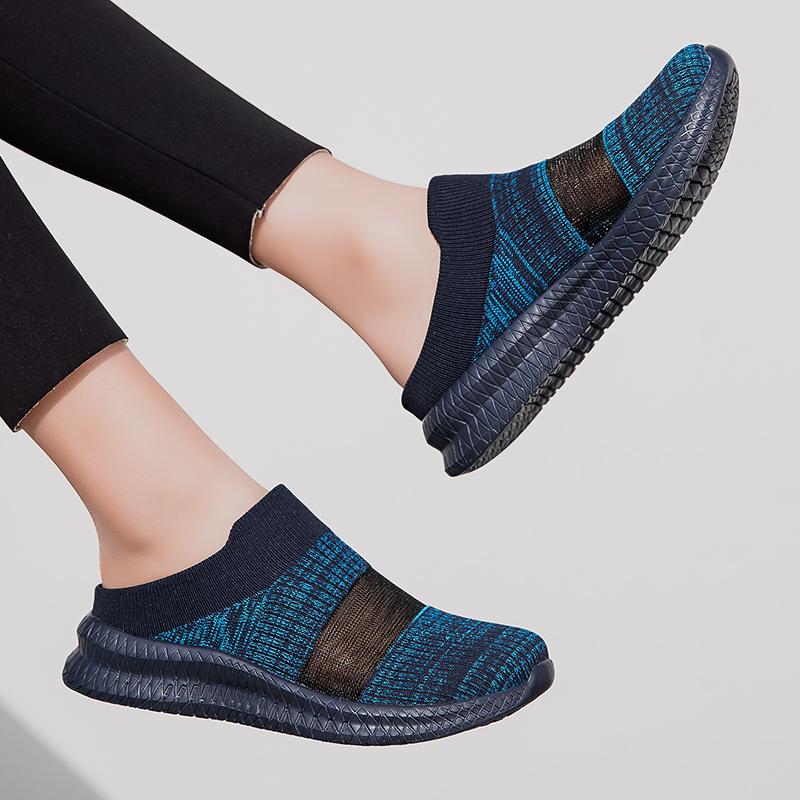 Slip-On Open Back Sandals for Men and Women - Breathable Mesh Summer Slide Shoes with Flat Sole, Lightweight Outdoor Casual Wear