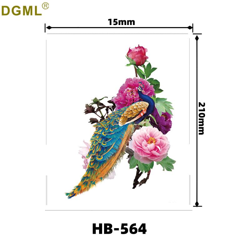 Kirin Lion Fox Totem Flower Tattoo Sticker – Waterproof & Customizable Realistic Design