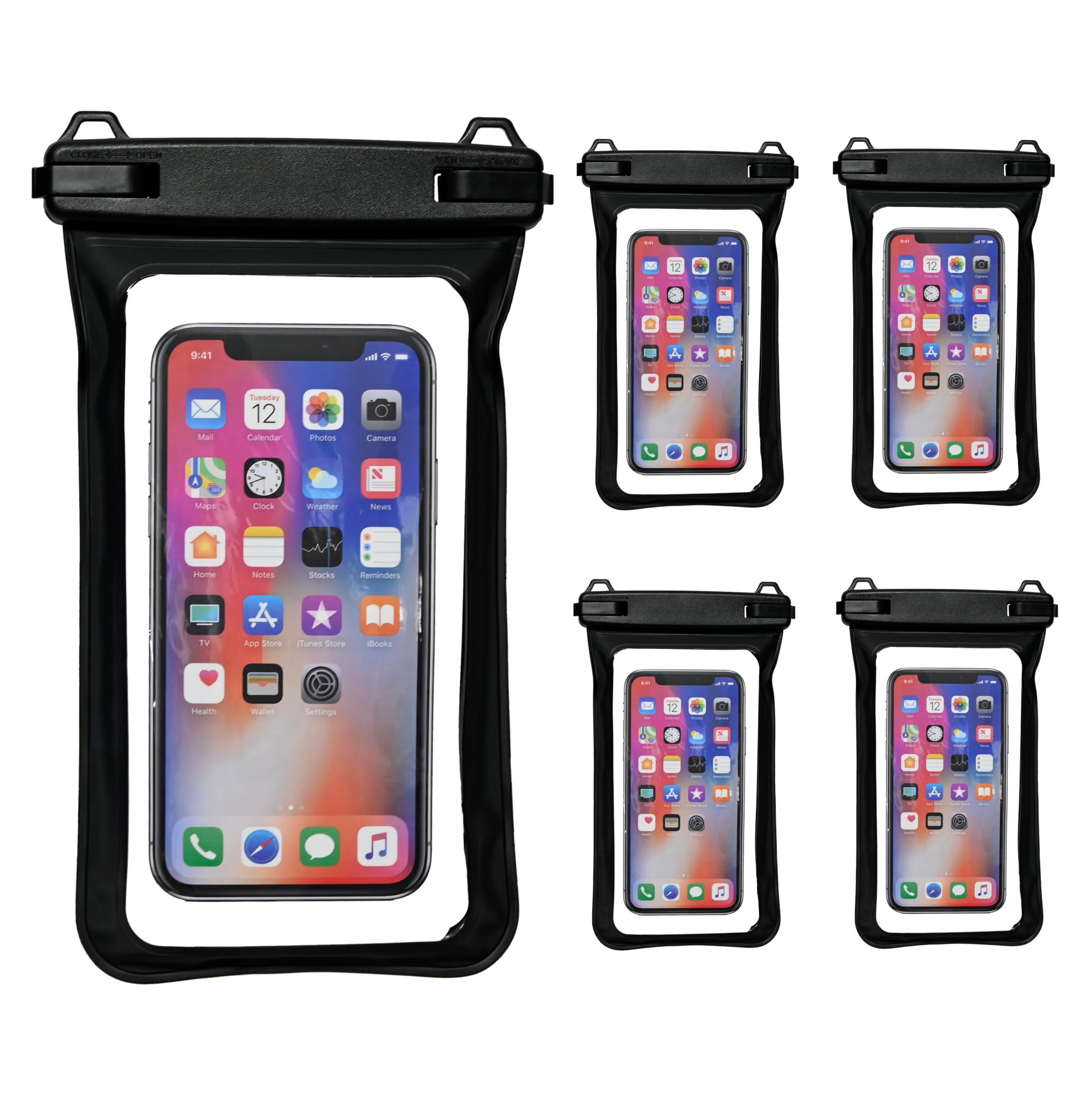 

Водонепроницаемый смартфон Водонепроницаемый Простой дизайн с двойной подвеской IPX8 Сенсорный Подходит для использования в или Совместим с Google и Другой Набор из чёрный