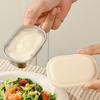 Ciotola per Condimenti in Acciaio Inossidabile Tazza per Salse con Coperchio Sigillato a Prova di Perdite Ciotola per Insalata Ketchup Picnic per Campeggio all'Aperto