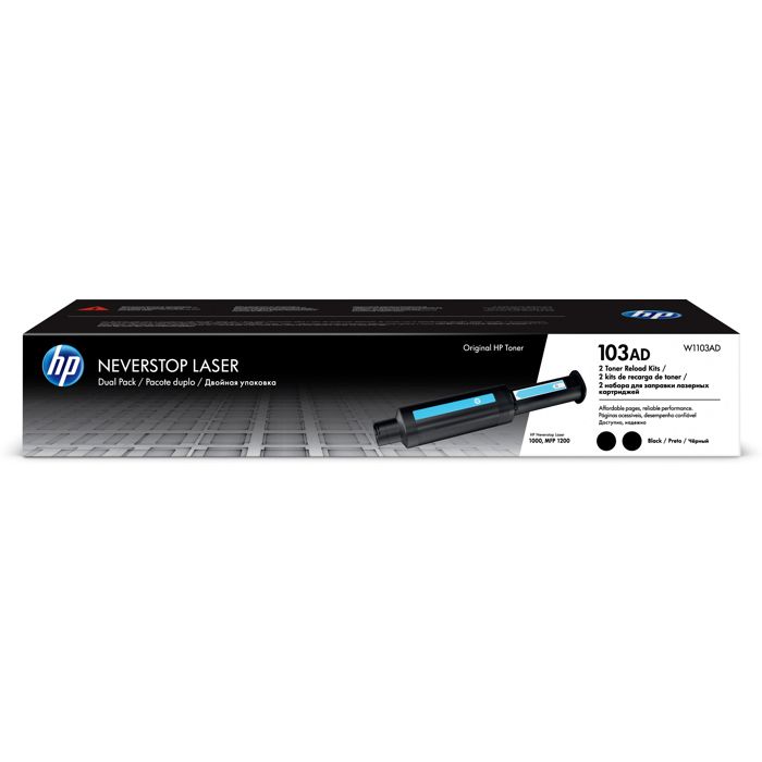 Toner - HP - 103AD - Pack de 2 - Compatible HP Neverstop - 5000 pages