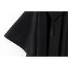 Women's Black Woolen Hooded Cloak Coat, Autumn 2022, Long Style, European American Design, with Hang Tag