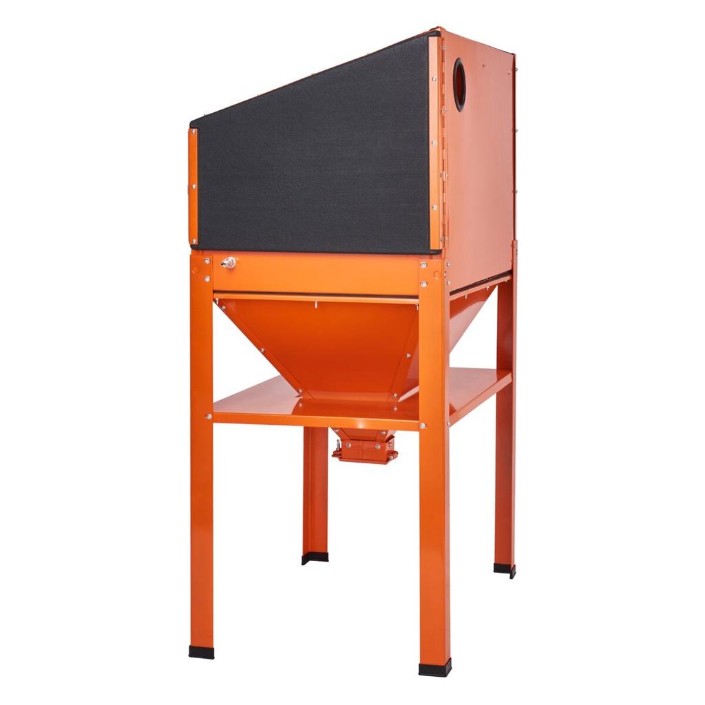 60 Gallon Sand Blasting Cabinet with Stand with Blasting Gun & 4 Nozzles