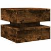 LED Coffee Table In Smoked Oak 50 X 50 X 40 Cm