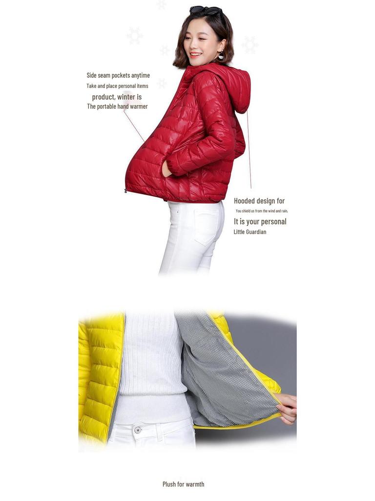 2023 New Women's Hooded Lightweight Down Cotton Coat - Korean-Style Loose Short Coat