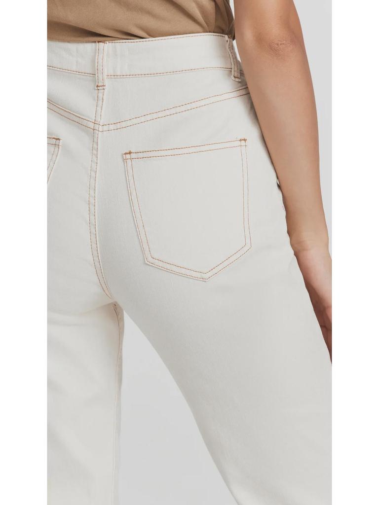 Yellow Floral High-Waist Slim Light Apricot Denim Nine-Point Jeans for Women - 2025 European & American Spring Style.