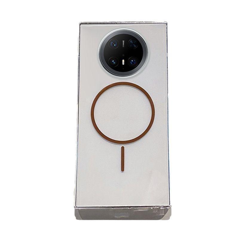 Fine Ring Magnetic Attraction Is Suitable for Huawei Mte70pro + Mobile Phone Case PC High Transparency Mte60 Non-yellowing Simple Hard Case