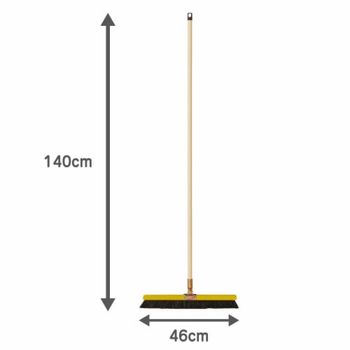 Yamazaki Sangyo SW Broom, Flexible Type, 46cm Wide, PP/PET, Horsehair Blend, Free Broom A-45, Made In Japan, 188055