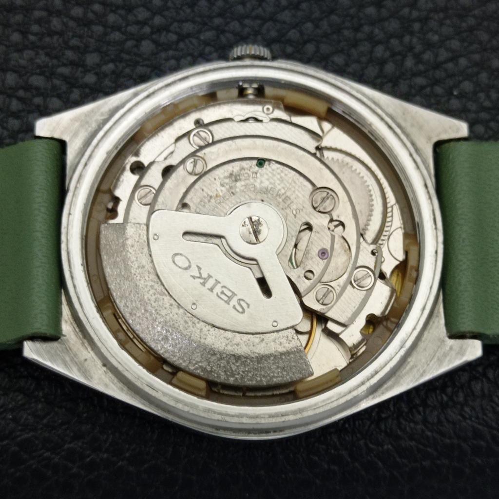 Seiko 5 AUTOMATIC 6349A VINTAGE JAPAN MENS ARABIC GREEN DIAL WATCH A701404-5 R206b-a701404
