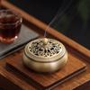 [BERESHITH] Oriental-style Incense Burner and Incense Holder Set with Lid, Antique Copper, Stylish Interior, Buddhist Altar Accessories (Small)
