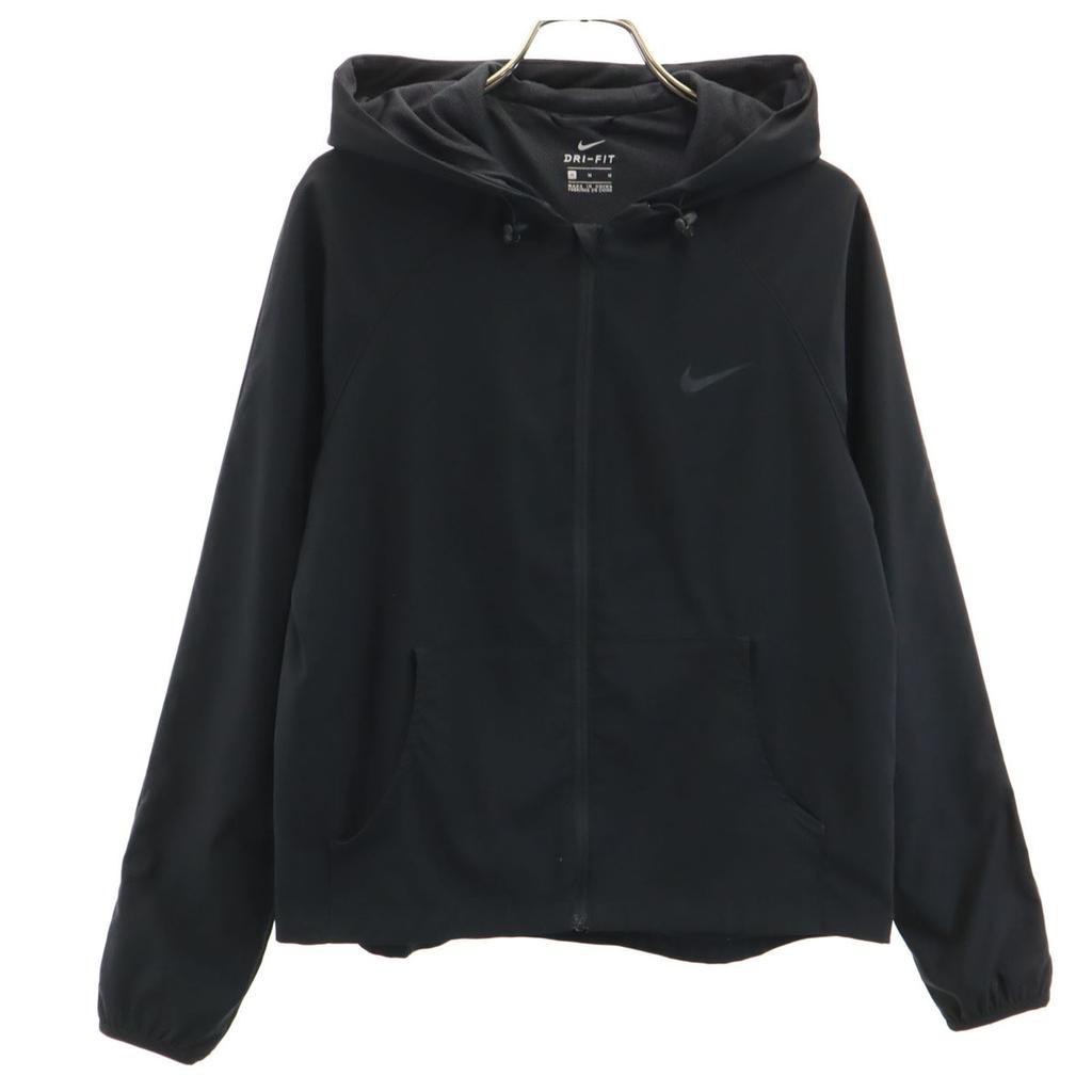 Nike Training Long Sleeve Zip Hoodie M Black Mesh Lining Men's Used