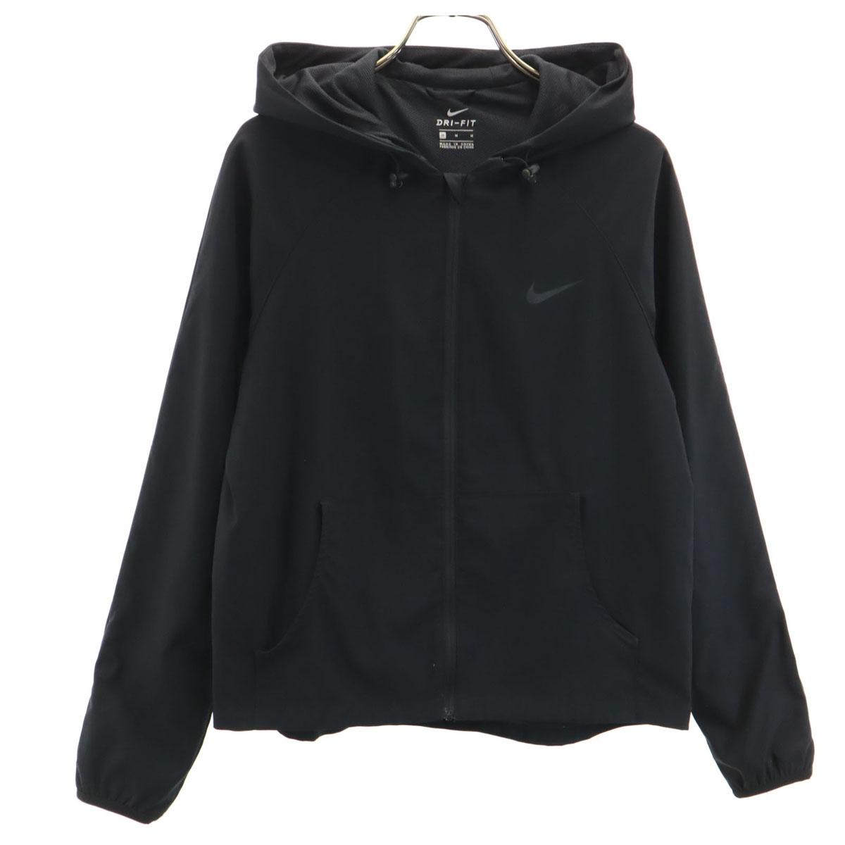 

NIKE training Long sleeve Zip hoodie M black Mesh lining Men s Used