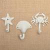 Rustics Nauticals Wall Hook Iron Construction Elegant White Finish for Home Organization