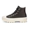 Chuck Taylor All Star Lugged Waterproof Leather High Top Thick Sole Black White Women's 565006C