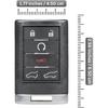 Replacement Keyless Entry Remote Car Key Fob for 2007 2008 2009 2010 2011 2012 2013 2014 Cadillac Escalade ESV, FCCID-OUC6000066, 315MHz 6 Buttons
