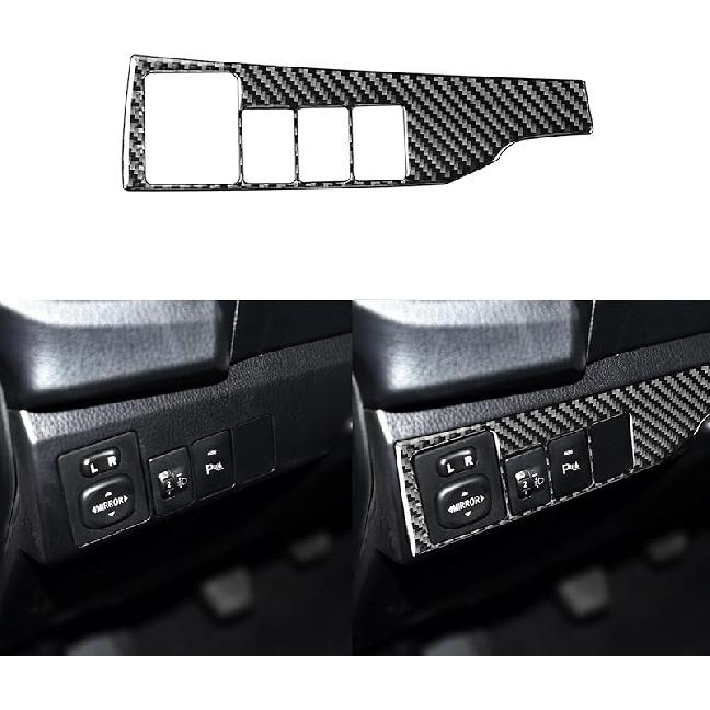 Echte Premium-Kohlefaser-Auto-Mittelkonsolen-Schaltknauf-Panel-Rahmenverkleidung Weicher Aufkleber Kompatibel mit Toyota Corolla/Levin 2014 2015 2016 2017 2018