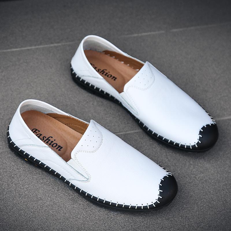 Plus Size Spring and Autumn Men's Casual Leather Shoes Loafers Slip-on Slip-on Shoes