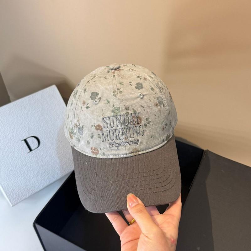 2026 Colorblock Floral Baseball Cap High Quality Casual Sun Hat Women