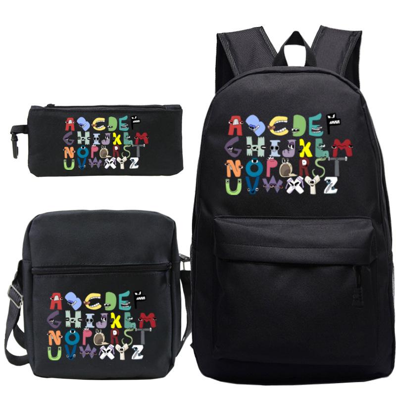 Game Alphabet Lore Alphabet Legend School Bag Backpack Shoulder Bag Pencil Case