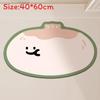 Cartoon Style Silicone Diatom Mud Bathroom Absorbent Non Slip Mat For Toilet And Shower Room Use