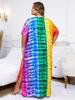 Bohemian Long Dress Women Robe Colorful Classy Lounge Wear House Dress Beach Wrap Outfit Relaxed Fresh Q1546