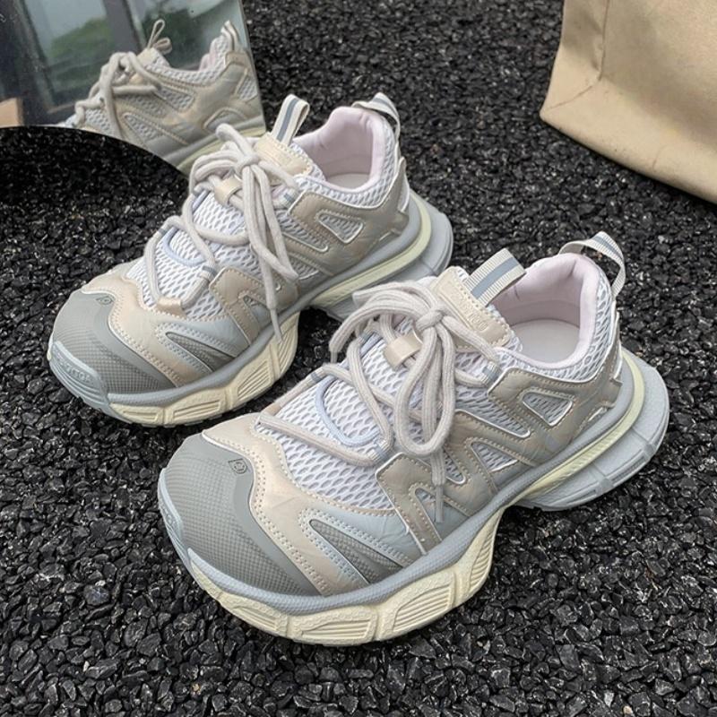 Fashion High Quality Mesh Breathable Women Sneakers NEW 2025 Spring Autumn New Fashion Vulcanized Shoes Comfortable Lace Up Sneakers