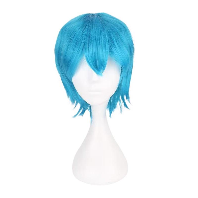 Cos Short Black Cosplay Wig With High Temperature Silk For Anime Costumes