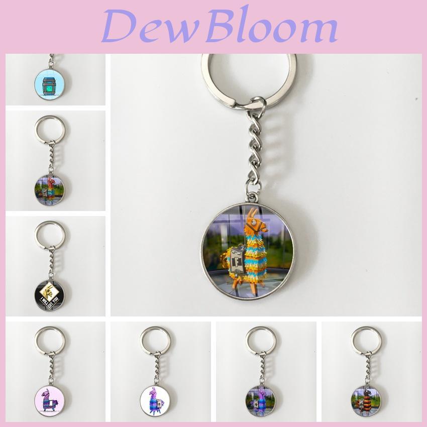 Fortnite Royale Battle Gaming Jewelery Time Gem Key Ring Accessories Keychain
