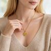Instagram-style 18k Goldtoned Stainless Steel Women's Trendy Heart Link Chain Sweater Necklace