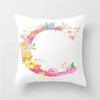 Flower 26 Letters Alphabet Decorative Cushion Cover Polyester Pillowcase Throw Pillow Cover Home Decor Fundas De Cojin 45X45Cm