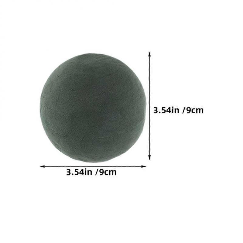 Round Wedding Floral Balls Foam for Flower Arrangement 2Pcs Dark Green