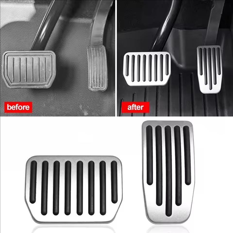 Aluminum Brake & Accelerator Pedal Cover for Tesla Model 3 Highland/Model Y (2023-2025) Easy Install Anti-Slip Foot Pads Premium