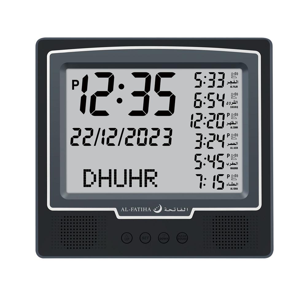 Digital Islamic Muslim Table Wall Clock Mosque Prayer Alarm Calendar Ramadan Gift Athan Clock Azan Prayer (Black,8 inch) чёрный