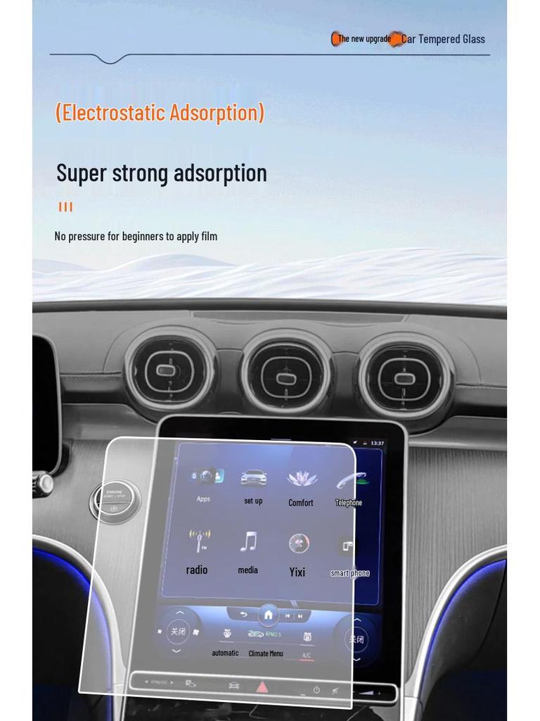 Geely Galaxy Starry 8 Konsolen-Displayschutz: 25 Modelle, Gehärtete Folie Navigationsaufkleber für die Innendekoration von Autos.