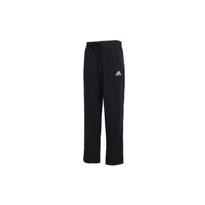 Solid Color Logo Casual Sweatpants With Elastic Waist Men Bottoms Black GK9273