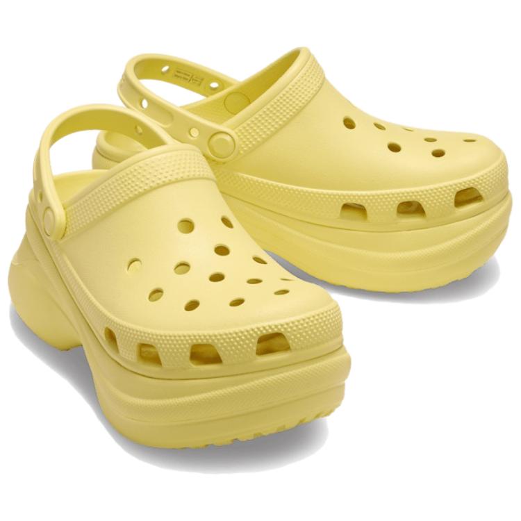 Crocs Bae Clog Classic Damen Gelb Bequem Vielseitig Plateau Atmungsaktiv Outdoor Clogs 206302-78R