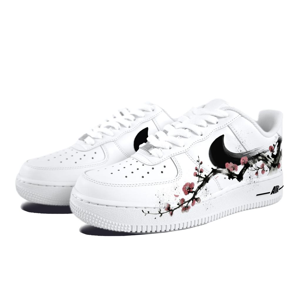Nike Air Force 1 Plum Blossom Welcomes Spring Cushioning, Wear Resistant Skateboard Shoes Unisex White CW2288-111(Team352-)