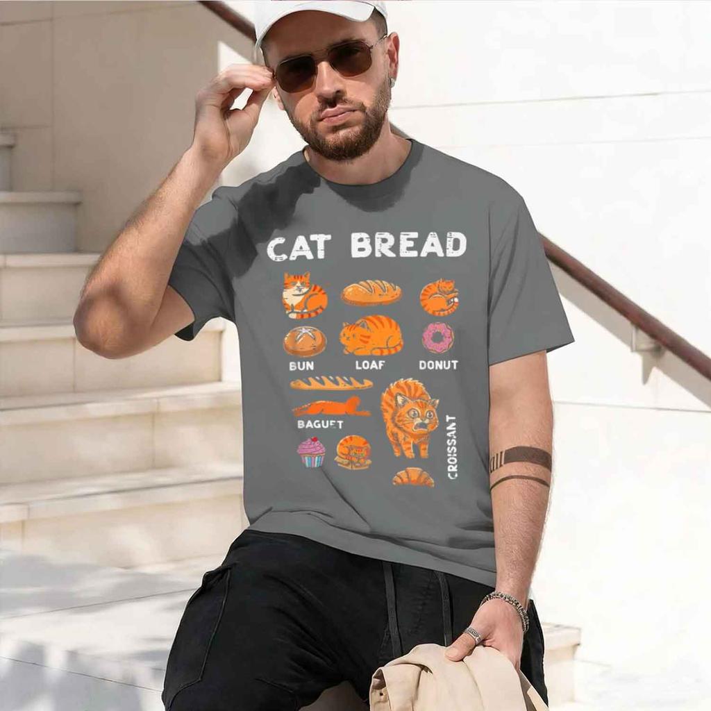 Bread Bun Loaf Cute Kitten Food Pun Grh Tees New Shirts And Tshirts Tshirts For Unisex Print 2026 New Model Shortsleeve Crewneck