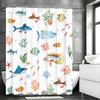 Tropical Fish Coral Shower Curtain, Bathroom Decorative Shower Curtain, Waterproof Shower Curtain with Hooks