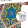 Colourful Graffiti Boho Curtains Vintage Floral Abstract Nation Splicing Pattern Colorful Graffiti Window Treatment for Living