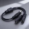 30cm Long PVC DC7.4x5.0mm Splitter Cable Ensuring Stable Power Transmission and Long Use for Various Devices