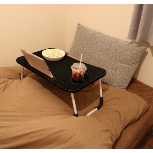 TRADE ONE Folding Gadget Table, Standard Size, for Working from the Sofa, 10kg Weight Capacity, Compact, 60cm Wide x 40cm Deep x 26.5cm High, Includes