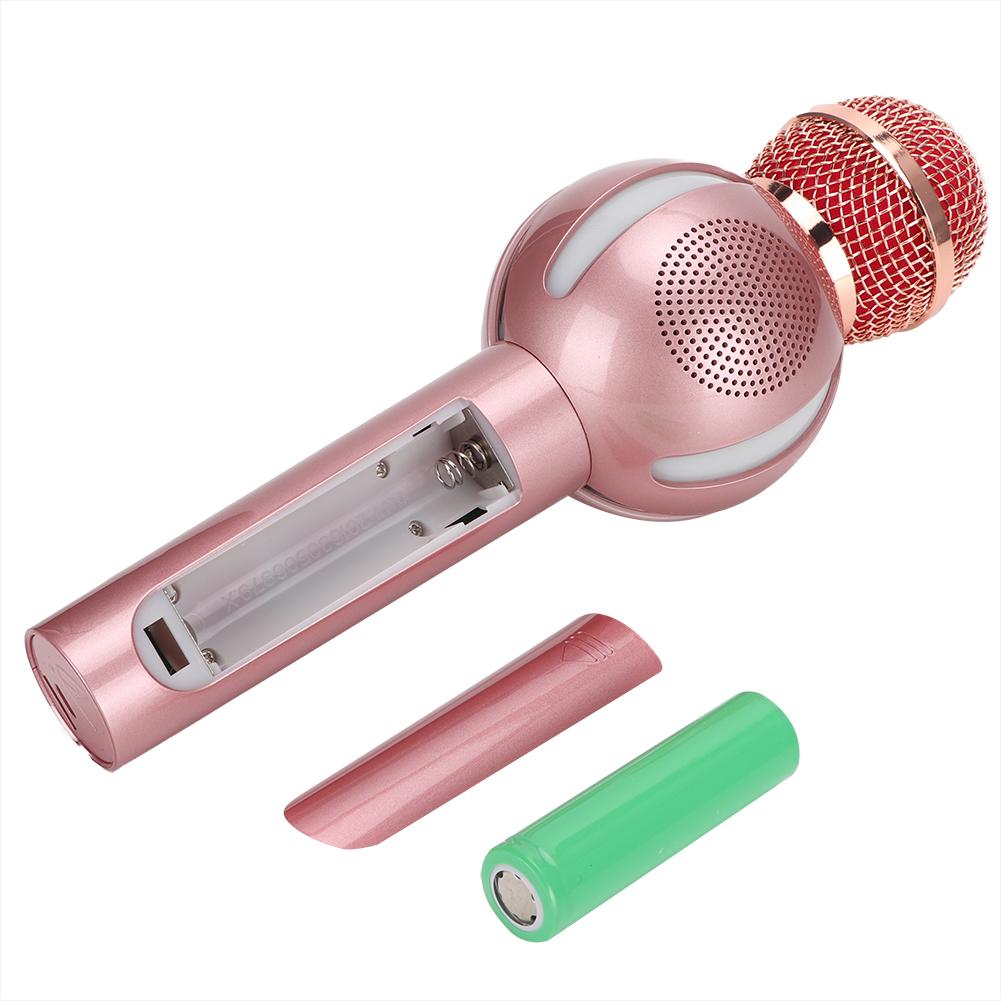 

Многофункциональный беспроводной Bluetooth-микрофон для телефона для караоке(Розовое золото)